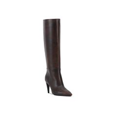 Vince Camuto-Brigitte Extra Wide Calf Boot Sharpen up your layered look with the Brigitte boot from Vince Camuto. This tall pair sports a subtle slanted block heel and pointed toe that bring geometric appeal to your ensemble. Click here for Boot Measuring Guide. Click here to shop more wide calf boot styles! Extra Wide Calf Boots, Dark Caramel, Wide Calf Boots, Wide Calf, Madden Girl, Layered Look, Boot Shop, Vince Camuto, Fashion Boots