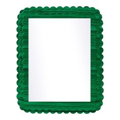 a green frame with wavy edges and a white blank space in the middle for text