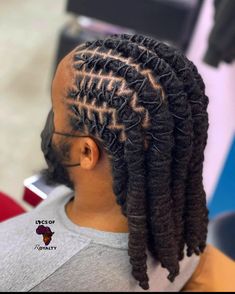 Repost via stylist/Salon: @queendomoflocs . . . . #menlocstyles #locstylesformen #locnationthemovement #locs #locstyles #iamlocd… Locs In Braids Men, Men’s Hairstyle Locs, 4 Strand Twist Locs, Men Loc Styles Medium, Dreadlock Hairstyles Men, Long Loc Styles For Men, Locs Styles For Men, Mens Loc Styles, Medium Loc Styles For Men