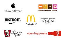 many different logos are shown together on a white background, including an apple and mcdonald's