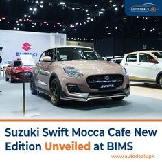 an advertisement for the suzuki swift moca cafe new addition unveiled at bims