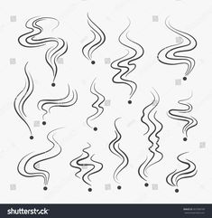 set of wavy lines on white background