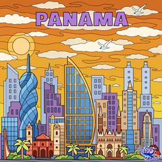 an image of a cityscape with the word panama on it