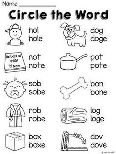 a worksheet with words and pictures for children