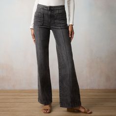 Busy Mom Outfits, High Rise Wide Leg Jeans, Mom Outfits, Business Casual Outfits, Lc Lauren Conrad, High Waisted Trousers, Bottom Clothes, Lauren Conrad, Trouser Jeans