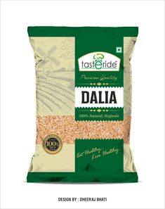 a bag of dala seeds on a white background