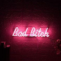 Red Neon, Neon Sign, Neon, Building, Flowers, Wall, Red, Pink