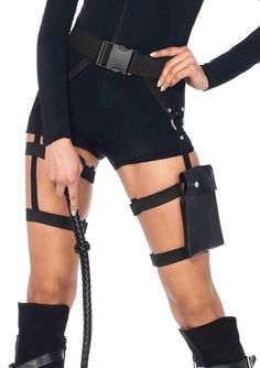 Leg Avenue Multi Strap Utility Belt Garter Pocket, Leg Avenue Costumes, Police Halloween Costumes, Black Widow Costume, Leg Straps, Trendy Halloween Costumes, Utility Belt, Halloween Costumes College, Trendy Halloween