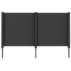 the side view of a black fence on a white background