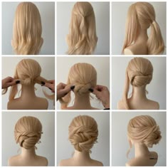 Bridal Hair Tutorial, Wedding Hairstyles Tutorial, Hoco Hair Styles, Hairstyles Homecoming, Hairstyles Ponytail, Hairstyles For Medium Length Hair Easy, Easy Hair Updos, Hair Hoco