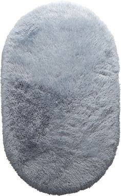 a round gray rug on a white background