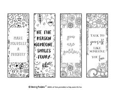 three bookmarks with the words be the person someone smiles today