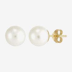 Classically elegant, these subtle stud earrings featuring a single cultured freshwater pearl will be your go-to staple for anything. Metal: 10K yellow goldPearl Type: Certified cultured freshwater pearlsCertified: Each piece in the Sofia certified cultured pearl collection is individually examined for qualityPearl Color: WhitePearl Size: 7-7.5mmBack: FrictionCare: Wipe CleanCountry of Origin: Imported Jewelry photos are enlarged to show detail.Disclaimer: Metal may be rhodium plated to enhance a Pearl Earrings Studs, Simple Pearl Earrings, Small Pearl Earrings, Bday Wishlist, Angel Boy, Jewelry Photos, Simple Pearl, Prom Ideas, Winter Formal