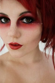 Oh duuude I should do this one for my devil costume for Hard Halloween Devil Makeup, Drag Make-up, Devil Halloween, Devil Costume, Halloween Makeup Scary, Halloween Make Up