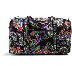 Vera Bradley Large Duffel Travel Bag in Kiev Paisley ($85) ❤ liked on Polyvore featuring bags, luggage and kiev paisley Large Duffle Bag, Yoga Tote Bag, Black Duffle Bag, Yoga Tote, Large Travel Bag, Best Lunch Bags