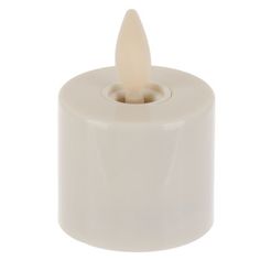 a white candle is lit on a white background