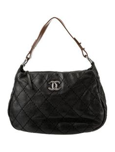 Chanel HoboFrom the 2011 Collection by Karl LagerfeldBlack CalfskinSilver-Tone HardwareSingle Shoulder StrapSatin Lining & Four Interior PocketsZip Closure at Top Lagerfeld Chanel, Cornelia Street, Style Staples, Fall 24, Girly Bags, 2000s Fashion Outfits, Chanel Bags, Clothespins, Hobo Handbags