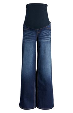 1822 Denim Over the Bump High Waist Wide Leg Maternity Jeans | Nordstrom Western Maternity Clothes, Western Pregnancy Outfits, Western Maternity Outfits, Maternity Jeans Outfit, Wide Leg Maternity Jeans, Best Maternity Jeans, Maternity Capsule Wardrobe, Pregnancy Fashion Winter, Pregnancy Fashion Fall