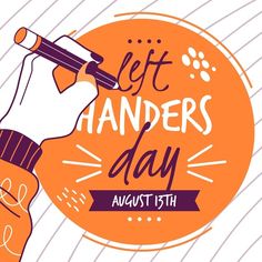 Left handers day with hand writing Free Vector Writing Hand, Hand Writing, Handwriting, Vector Free