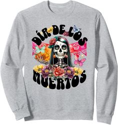 Amazon.com: Day of the Dead Skeleton, Dia De Los Muertos Butterfly Sweatshirt : Clothing, Shoes & Jewelry Day Of The Dead Skeleton, Butterfly Sweatshirt, Top Fashion Brands, Day Of The Dead, The Dead