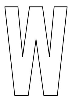 the letter w is made up of black and white letters, which are outlined in two different