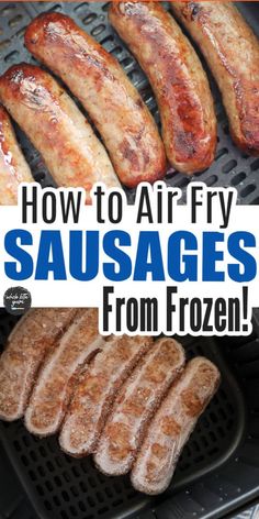 how to air fry sausages from frozen