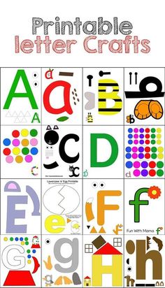 several different types of letters and numbers are shown in this image, including one for each letter