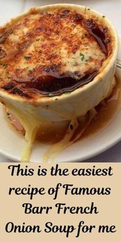 this is the earliest recipe of famous bar - french onion soup for me