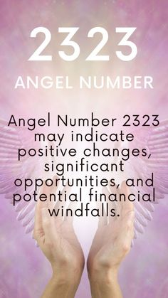 two hands holding an angel with the words angel number 2233 may indicate positive change, significant