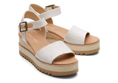 You asked, we delivered. The women’s Diana Sandal is the mid-height natural platform wedge that gives you just the right amount of height with all functional features for the comfort-obsessed like an ultra-lightweight midsole with a stylish rope wrap detail, and an adjustable ankle strap for an easy, secure fit. | Canvas upper. Shop styles for the family. Ultra-lightweight rope wrap midsole Sawtooth EVA outsole for increased traction Custom CloudBound™ insoles for all-day comfort and support. An Rope Wrapped, Platform Wedge, Wedge Sandal, Platform Wedges, Wedge Sandals, The Family, Ankle Strap, Wedges, Sandals