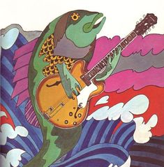 an image of a fish playing a guitar