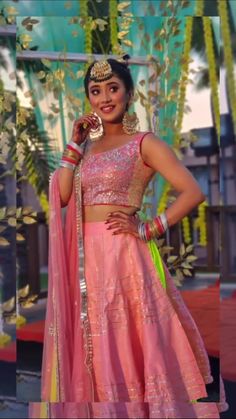 Simple Lehenga, Wedding Lehenga Designs, Indian Bridal Lehenga, Shivangi Joshi, Indian Gowns Dresses, Elegant Dresses Classy, Kawaii Fashion Outfits, Fancy Dress Design