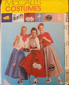 three women in dresses are posing together for a sewing pattern on the cover of a magazine