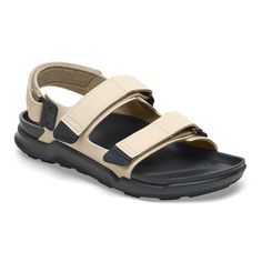 The BIRKENSTOCK Tatacoa - designed to bring Birkenstock comfort and support to your favorite trail and water based activities. These off-road ready sandals feature a direct attach PU footbed a rugged PU/TPU outsole for added traction and sturdy hook and loop closures for a secure fit. The upper is made from the skin-friendly hard-wearing synthetic material Birko-Flor®. Anatomically shaped PU footbed Upper: Birko-Flor® Futura Footbed lining: polyurethane (PU) Sole: light polyurethane sole (PU) De Comfortable Sport Sandals With Ortholite Insole For Outdoor Activities, Open Toe Slides With Removable Insole For Outdoor Activities, Lightweight Walking Sandals With Arch Support, Comfortable Synthetic Sport Sandals For Outdoor, Lightweight Cushioned Slides For Outdoor, Lightweight Sport Sandals With Cushioned Footbed For Outdoor, Lightweight Cushioned Sport Sandals For Outdoor Activities, Lightweight Sport Sandals With Cushioned Footbed For Outdoor Activities, Functional Open Toe Slides For Outdoor