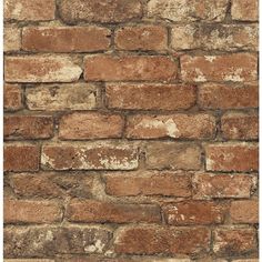 an old brick wall is shown in this image