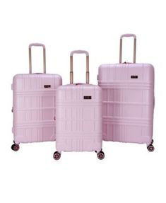 Travel with confidence and ease with the Jessica Simpson Jewel Plaid Hardside 3-piece luggage set. Providing you with a durable yet lightweight suitcase for any type of getaway. Set includes - 1 x 28" check-in suitcase, 1 x 24" check-in suitcase and 1 x 20" carry-on. The set features multi-directional 360 degree 8-wheel spinner system for smooth rolling. Top carry handle on all sizes and side carry handle on 28" and 24" for easy maneuverability, and interior organization for efficient packing | Hardside Luggage Sets, Efficient Packing, Interior Organization, 3 Piece Luggage Set, Lightweight Suitcase, Hardside Luggage, Luggage Backpack, Luggage Sets, Check In