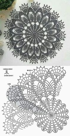 crochet doily patterns and instructions to make them look like they are made from yarn