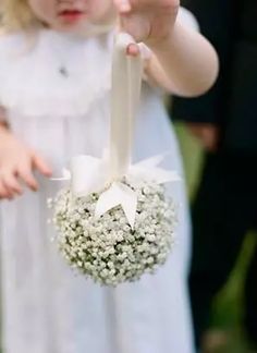 Flower Girl Bouquet, Flower Ball, Southern Weddings, Wedding Flower Girl, Baby's Breath, Bridesmaid Flowers, Bridesmaid Bouquet, Wedding Classic, Bridal Bouquet