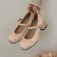 🌟 Graceful Elegance: Sweet Doll Ballerina Shoes 🩰 Step into Dainty Delight: Elevate your style with the Sweet Doll Ballerina Shoes, designed for those who appreciate the timeless charm of ballerina flats. These shoes are a must-have for adding a touch of grace and daintiness to your everyday ensemble. Ballet Shoes Heels, Ballet Flat Heels, Ballet Flats Shoes, Spring Balletcore Ballet Flats With Round Toe, Pink Low Heel Ballet Flats For Spring, Pink Closed Toe Ballet Flats For Spring, Spring Pink Closed Toe Ballet Flats, Mary Jane Ballet Flats For Spring Party, Pink Ballet Flats With Bow For Party