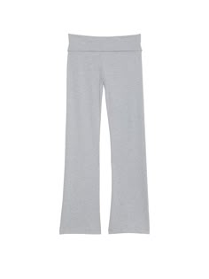 Effortless yet iconic in a supersoft cotton-modal blend, this soft-and-stretchy pair is finished with the flared leg and versatile foldover waistband you love. Foldover waistband can be worn high or low rise Slim fit with bootcut leg Supersoft and smooth cotton-modal blend with stretch Available in 3 different lengths Perfect for yoga Partially made from recycled materials Machine wash Imported Grey Flared Sweatpants, Stretch Flare Cotton Yoga Pants, Cotton Flare Yoga Pants With Stretch, Flare Stretch Cotton Yoga Pants, Mid-rise Cotton Yoga Pants For Fall, Trendy Fitted Bottoms By Victoria's Secret, Trendy Fitted Victoria's Secret Bottoms, Fall Cotton Yoga Pants Athleisure Style, Fall Cotton Yoga Pants In Athleisure Style