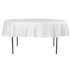 Economy Polyester Tablecloth 90 Round - White - CV Linens Wholesale Tablecloths, Cheap Tablecloths, Tiered Cake Stands, Round Tablecloths, Monochromatic Color Palette, Blue Tablecloth, Table Overlays, Chair Sashes, Table Skirt