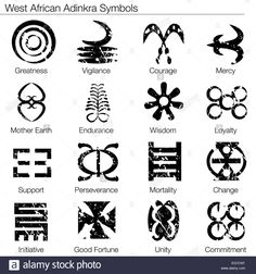 an image of african symbols and their meanings