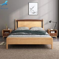 H92aa2476d3c44a74a4c8aeb50f5c4a25L.jpg Queen Bed Mattress, King Platform Bed Frame, Oak Bed Frame, Headboard Shapes, King Style, Low Profile Bed, Bed With Headboard, Cal King Bedding, Bed Platform