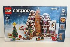 the lego creator christmas gingerbread house is in its original box and it's ready to be opened