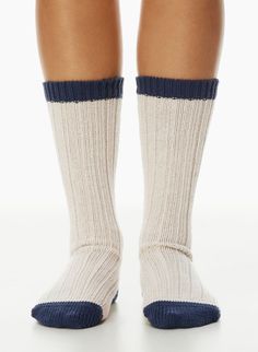 SNUGGLE CALF SOCK | Aritzia Olive Mini Skirt, Sweat Vest, Cable Knit Socks, Calf Socks, Ankle Socks, Sock Shoes, Knitting Socks, Bra Tops, Cotton Yarn