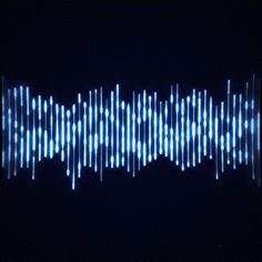 an abstract sound wave in the dark