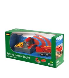 the remote control engine playset is in its original box and comes with instructions to build it