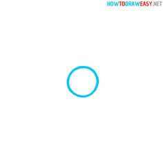 an image of a blue circle in the middle of a white background that says how to draw easy net