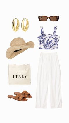 Europe Outfits Summer, Italy Vacation Outfits, Italy Summer Outfits, What To Wear In Italy, Coast Outfit, European Summer Outfits, Italy Summer