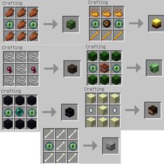 the different materials used in minecraft